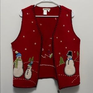 Coldwater Creek Women’s Wool Holiday Vest
